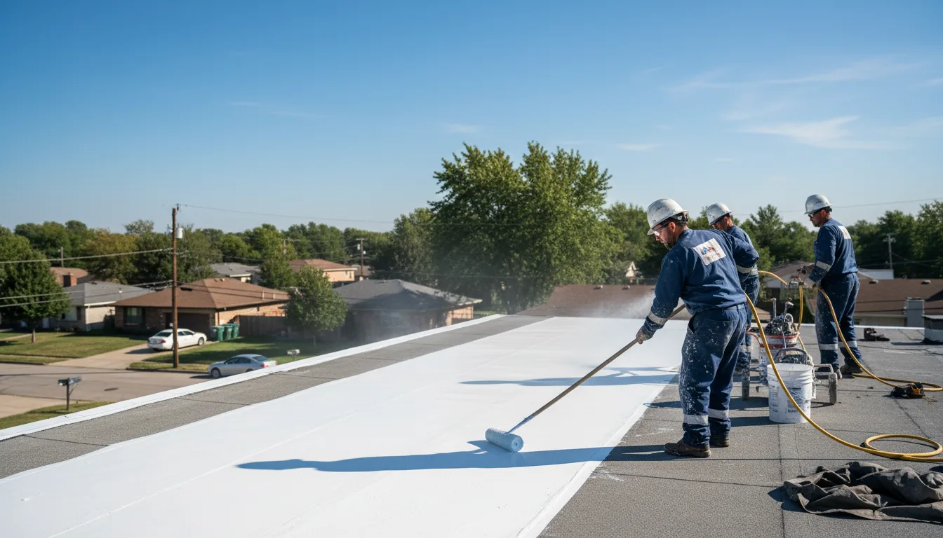 Commercial roof coating in Denmark, WI near me